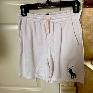 Boys Ralph Lauren white pony sweatshort size 10-12
